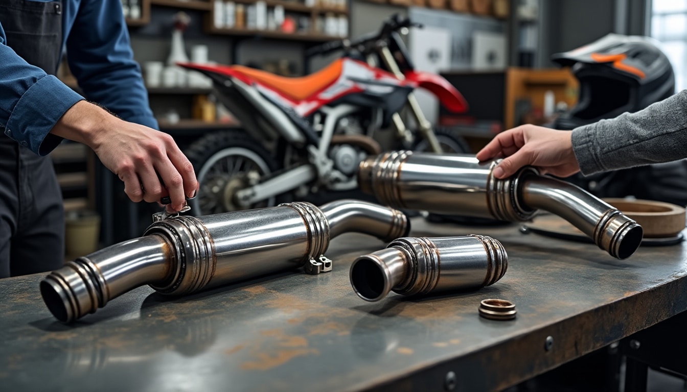 découvrez comment choisir une ligne d’échappement adaptée à votre quad ou moto de cross deux-temps : compatibilité, performances, matériaux et entretien.